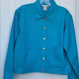 - 𝅺NWT, PTNY, Turquoise Button Up Jacket, Small